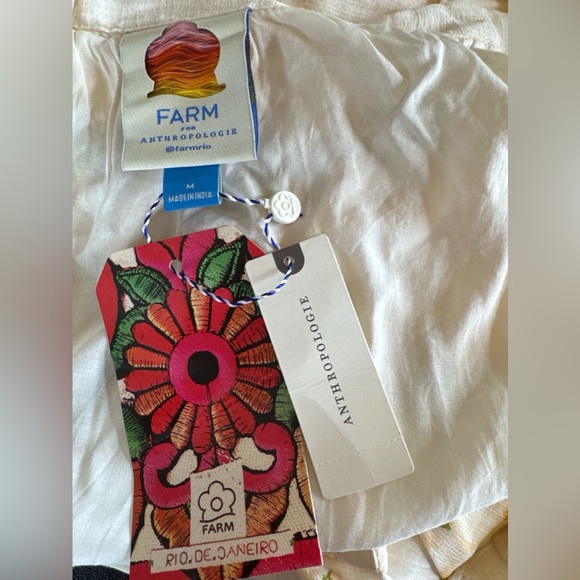 FARM RIO X ANTHROPOLOGIE V-Neck Floral Chiffon Maxi Dress, Size M. - Picture 5 of 9